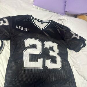 Black Mesh Jersey with White Number 23